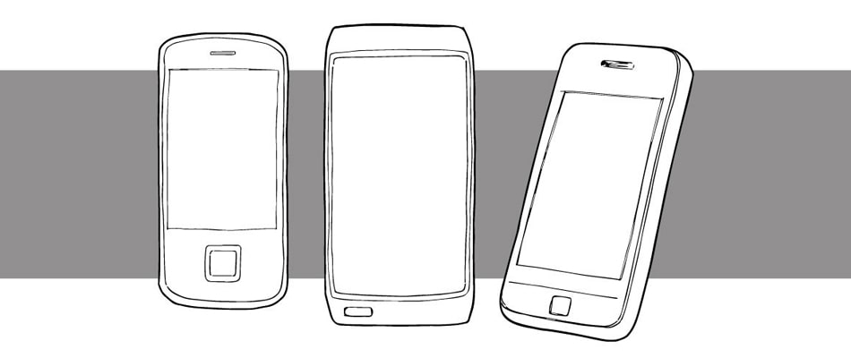 Drawing of mobile device