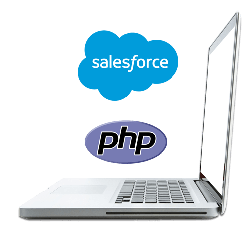 sales force PHP with laptop