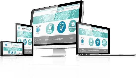 mobile phone, tablet, desktop, and laptop displaying ecommerce website and mobile app created by Chetu’s app developers for hire.