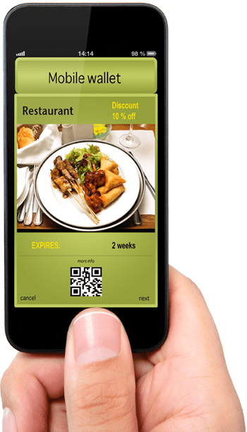 Mobile with image of resturant