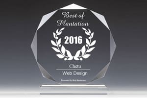Chetu recibe 2016 los mejores negocios del premio de plantación por diseño web